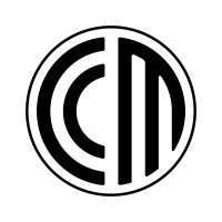 Black and white circular logo with stylized letters C, E, and M.