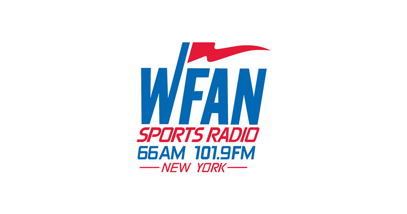 WFAN Sports Radio logo with frequencies 660 AM and 101.9 FM in New York.