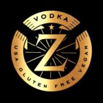 Gold emblem with "Z," vodka, gluten-free.