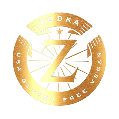 Gold "Z" logo for gluten-free vodka.