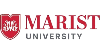 Marist University logo with red shield.